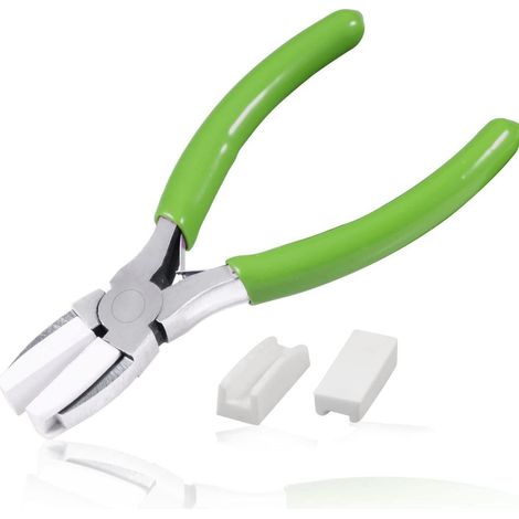Pince Plate à Mâchoires en Plastique, Outil de Bijouterie pour Bricolage DIY, Pince sans Rayure pour Travail sur Bijoux (1/5)