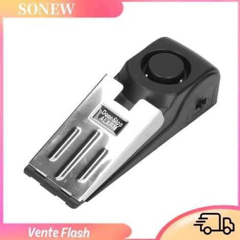 Sonew Alerte antivol de cambrioleur Mini Alarme de Butée de Porte, Alarme à Cale Réglable en Acier electromenager multifonction (1/5)