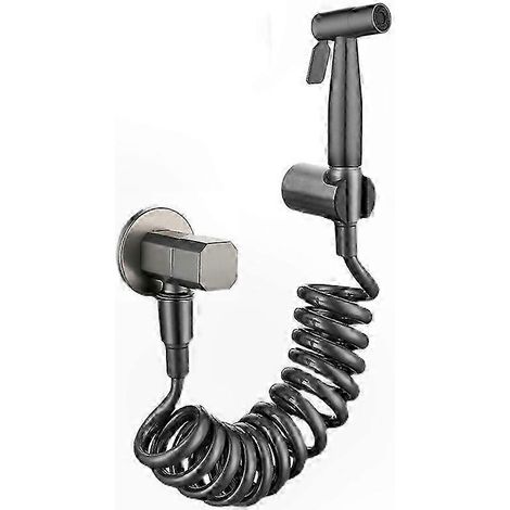 Graues Bidet-Duschkopf-Set mit Bürste, Shattaf-Duschkopf aus Messing und Kupferventil GD12 (1/5)