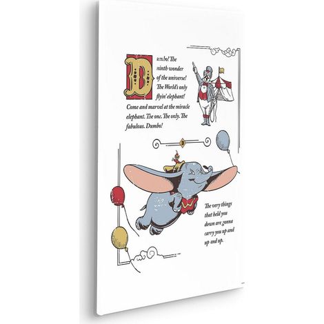Tableau intissé Dumbo the Flying Elephant (1/3)