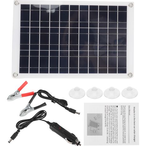 Panneau solaire portable monocristallin 100 W avec sortie USB 12/24 V pour voitures, remorques et yachts (1/5)
