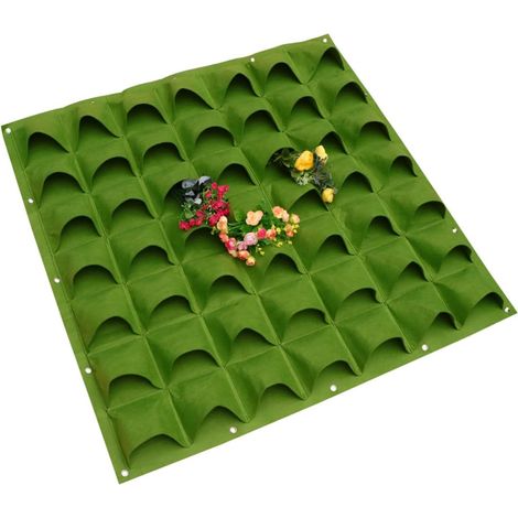 Sacs de culture suspendus en feutre pour plantes, jardinière murale verticale 49 (1/5)
