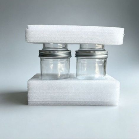 Pot À Yaourt Double Couche - Verre Trempé - Séparation Ingrédients Secs/Humides - 100 ml + 500 ml - Lot de 2 (1/5)