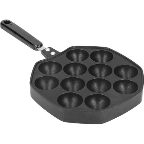 Molde de aluminio para takoyaki de 12 cavidades, ideal para bolas de pulpo y profiteroles. Utensilios de cocina para el hogar. (1/5)