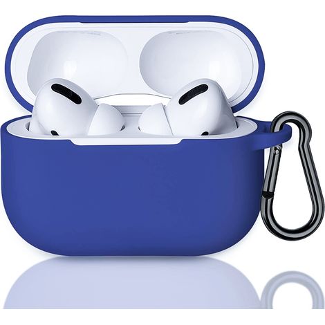 Cover custodia silicone blu cuffie bluetooth 7cm auricolari flessibile gancio (1/3)