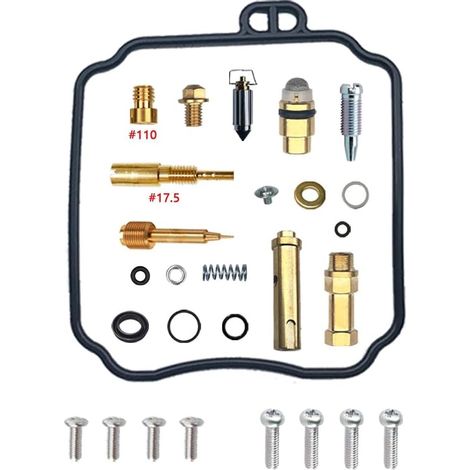 Kit de réparation de carburateur pour XV240 1989 250 cm³ BDS26 bicylindre en V  Kit + flotteur  Compatible XV240  carburateur BDS26  bicylindre en V 250 cm³  joints en nitrile résistants à l'essence,  (1/5)