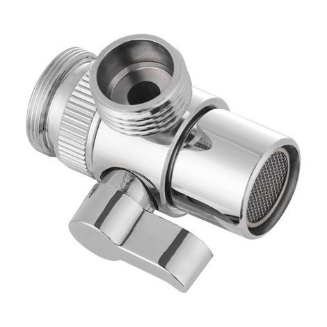 Langlebige Hardware Badezimmerzubehör Anschluss Duschkopffunktion 3-Wege-Schalter Küchenspülen-Umsteller Wasserhahnadapter Umstellventil Wasserhahnanschluss