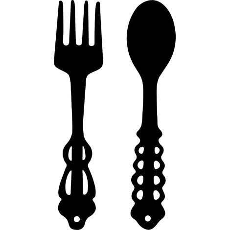 2 Pièces Décoration Murale Métal Fourche Cuillère : Grande Déco Noir Métal Rustique pour cuisine, signal suspendu maison farmhouse (1/5)