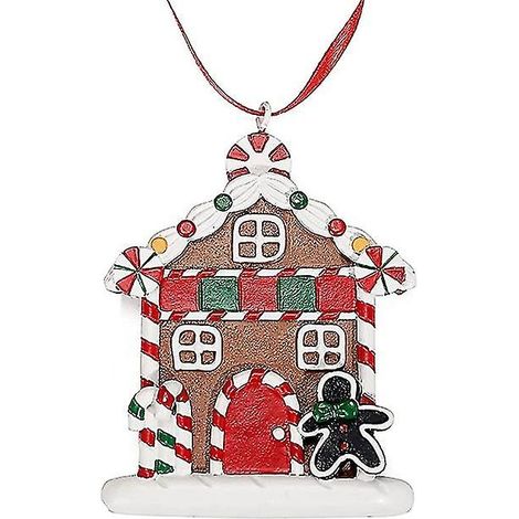 Petite statuette suspendue de bonhomme en pain d'épice, figurine personnalisée à offrir, sapin de Noël, maison, C (1/5)