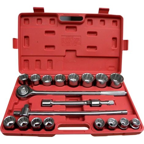 Geko Steckschlüsselsatz 3/4" 21 Teile aus Stahl