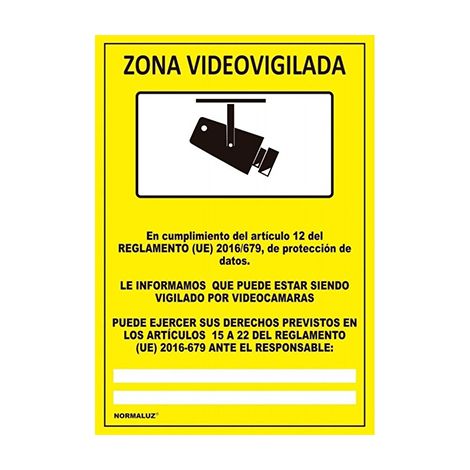 Panneau zone de vidéosurveillance 625esp 210x297 pvc rd30042 (1/2)