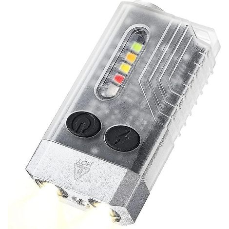 Mini-LED-Schlüsselanhänger-Taschenlampe, wiederaufladbar, 14 Modi, 1000 lm, klein und leistungsstark, IPX4 (1/5)