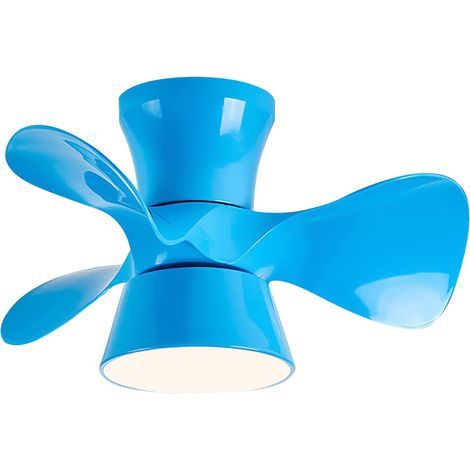 Ventilateur Plafonnier Chambre Enfant, 6 Vitesses, Éclairage Dimmable et Minuterie-Bleu (1/5)