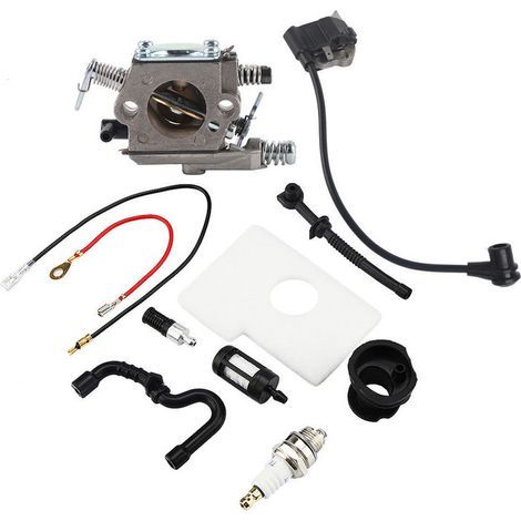 ALLIANDIS Jeffergarden Carburateur Bobine d'allumage Carb Set pour Stihl Walbro 017 018 MS170 MS180 Tronçonneuse (1/4)