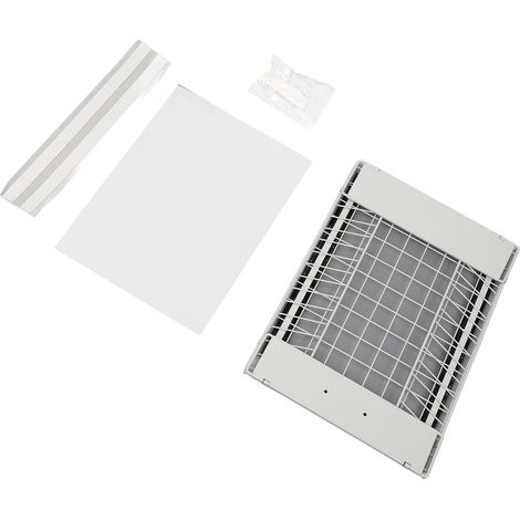 Organisateur tiroir coulissant pliable fer – Panier rangement sous évier salle bain cuisine 40x30x10cm blanc (1/2)