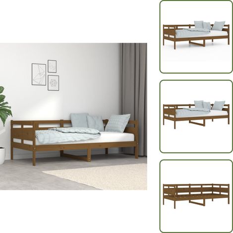Divano in legno - vidaXL Dormeuse Ambra in Legno Massello di Pino 90x190 cm - Letto in pino