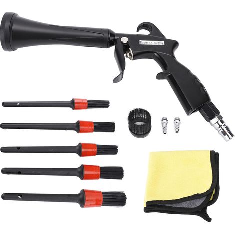 Air Cleaning Tool with Rubber Guard and Brass Adjustable Air Nozzle Aluminum Alloy for Dust Cleaning Car Detailing (1/5)