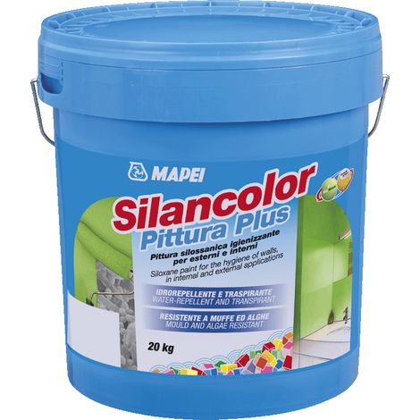 Mapei silancolor pittura zero idrorepellente traspirante per esterni 5 kg