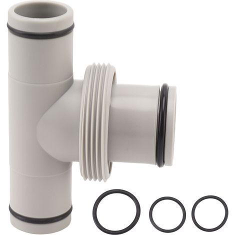 Adaptateur Tuyau Piscine Forme T – Connecteur Pompe Fileté 1.5-1.25" pour Entretien, Raccordement 3 Voies pour Système Circulation (1/5)