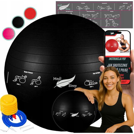 REHABILITATIONS-GYMNASTIKBALL FÜR ÜBUNGEN FITNESS-TRAINING MIT PUMPE 65cm