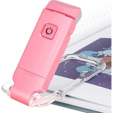 rose-lampe De Lecture Pour Livre Lampe Liseuse Rechargeable Usb 3 Rglages De Luminosit Pour La Protection Des Yeux, Flexible Lampe Pince Pour Lire (1/5)