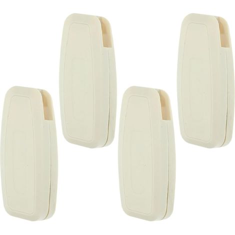 Accessoires de Lestage pour Cordon de Stores Enrouleurs Beige Carré en Pom Solide, Lot de 4 Pièces, Ajustement et Utilisation Facile pour Rideaux en Tissu Fin et Stores Verticaux (1/5)