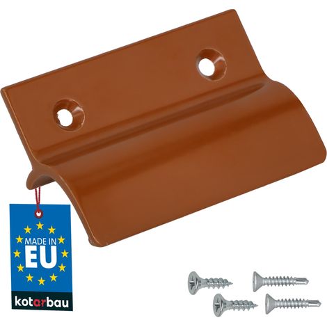 KOTARBAU® Poignée Extérieure Porte Fenetre 65 x 45 mm - Aluminium - Poignee de Baie Vitree Coulissante - Poignée de Porte de Terrasse avec Entretoise - Brique (1/4)