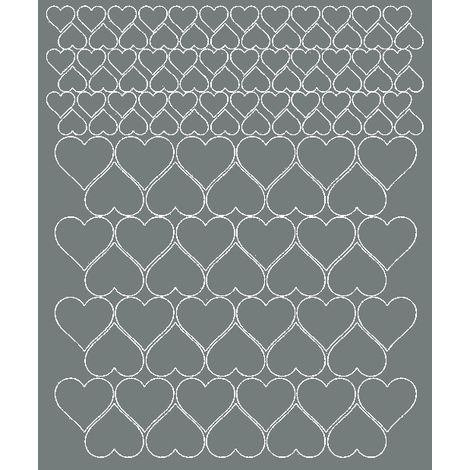 Pegatinas de corazón para casco de bicicleta, 116 unidades, gris mate.