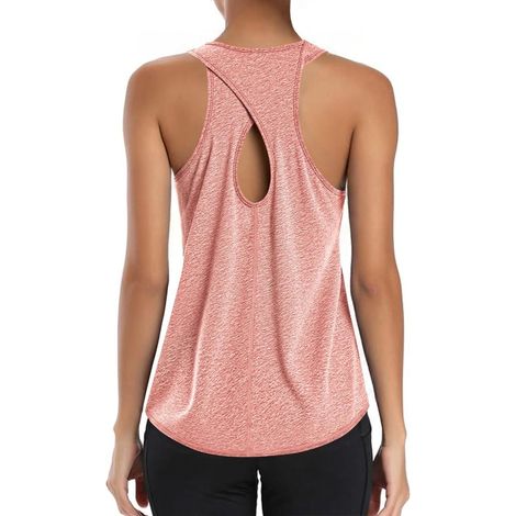 Damen-Sporttop ärmellos, schnelltrocknend, mit offenem Rücken – Fitness-Top – Yoga-Shirt (1/5)