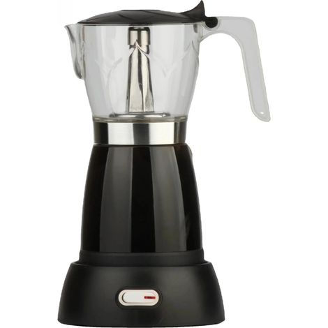 Cafetière électrique Moka en aluminium (blanche), à brancher (1/2)