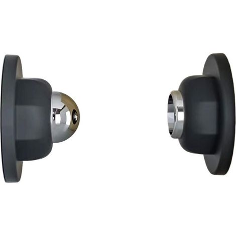 2 butées porte magnétiques silicone noir, maintien porte ouverte anti-collision (1/4)