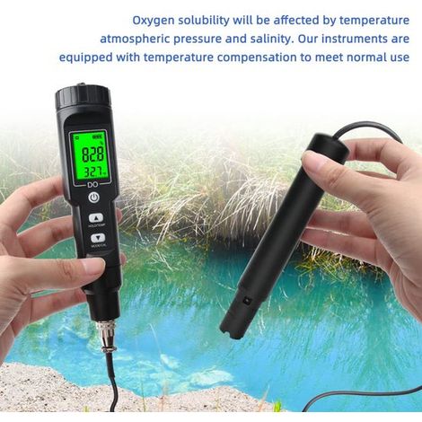 Digitales Sauerstoffmessgerät – 0,0–30,0 mg/l – Für Aquarium und Aquakultur (1/5)