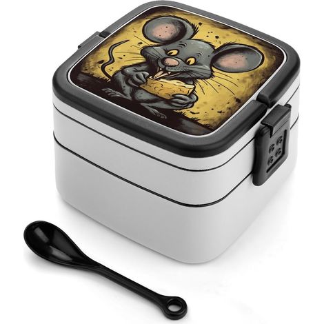 Boîte à bento « Rat mange un morceau de fromage » - lunch pour (1/5)