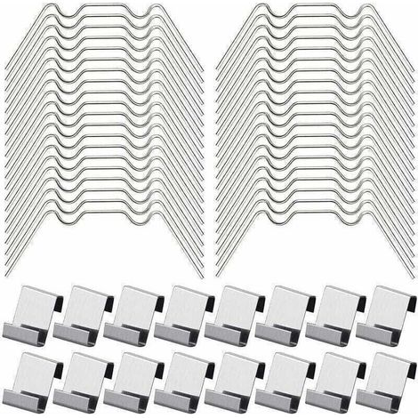 100Pcs Clips de Vitrage pour Serre Inclure 50Type W Serre Pinces en Acier Inoxydable et 50 Clips de Type Z pour Vitre de Serre,de (1/4)