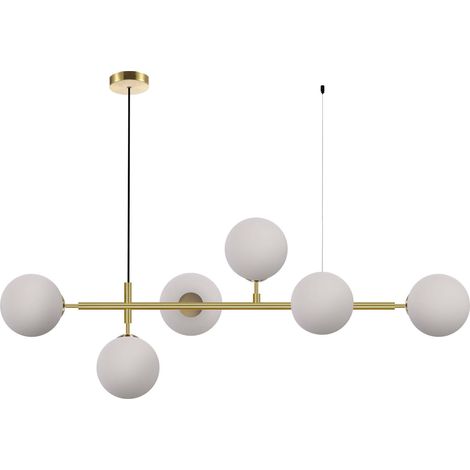 Lampada a sospensione Alisa 6 E14 luce dorata Prestige LP-005/6P WH (1/4)