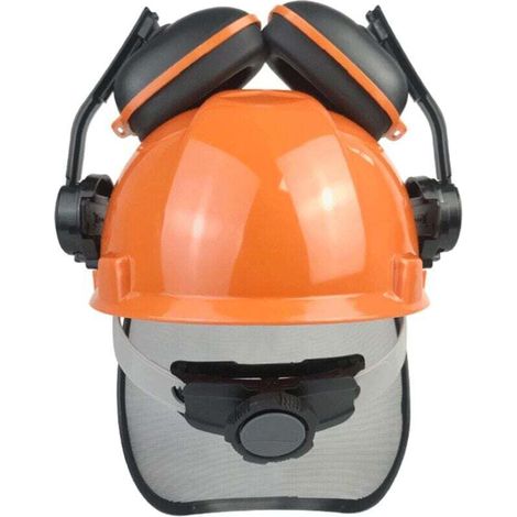 Industrial Forestry Safety Helmet - Hearing and Face Protection System - CE Certified Professional Forestry Helmet with Visor, Removable Ear Muffs and Protective Visors MUMU (1/4)