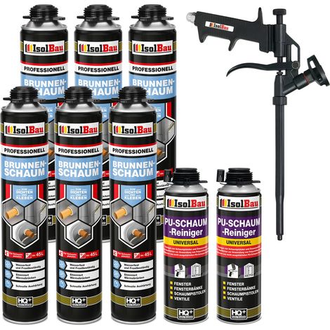 Brunnenschaum 1 - 48 x 750ml Bauschaum Montageschaum Pistolenschaum IsolBau