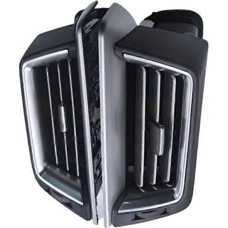 1 paire de grilles d'aération chromées centrales avant pour tableau de bord de climatisation Toyota Land Cruiser LC200 16-22 (B) (1/5)