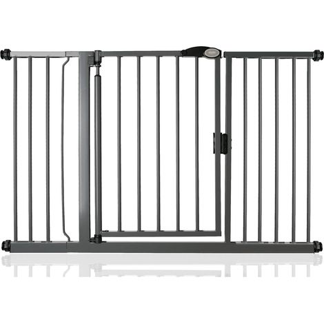 Safetots Barrière De Sécurité À Pression, Barrière D'escalier Pour Bébé 132,6cm - 139,6cm, Couleur Gris Ardoise