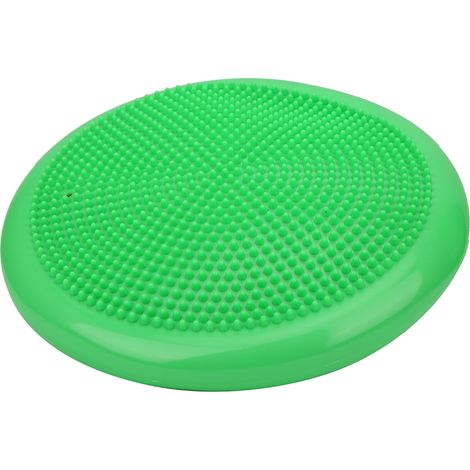 Coussin d'équilibre gonflable vert épais pour yoga et fitness, diamètre 34 cm (1/5)