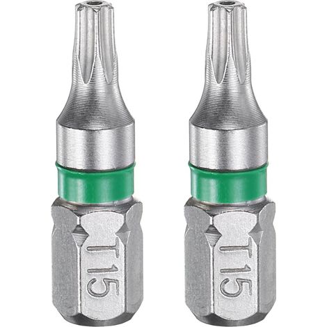 2 Embouts de Tournevis Torx T15H 1/4" Queue Hexagonale (1/5)