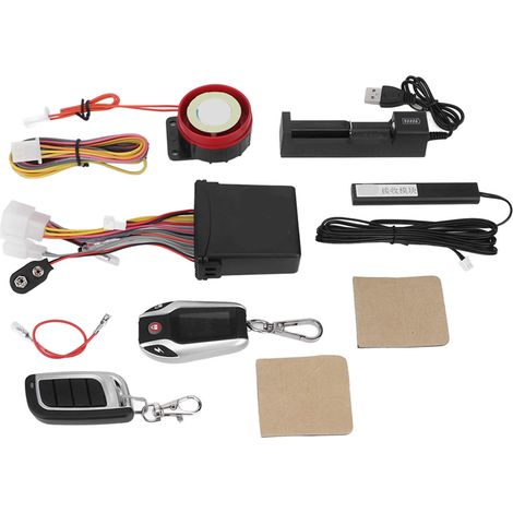 Système d'alarme bidirectionnel pour moto avec écran LCD et kit antivol multifonctionnel PKE 12V, adapté aux véhicules tout-terrain. (1/5)