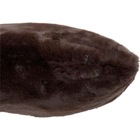 Coussin Imitation Fourrure "Cutie" 45x45cm Marron Foncé (1/2)