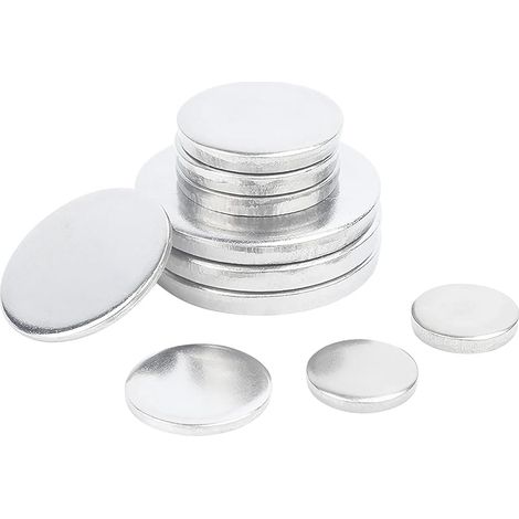 20 Pièces Ronde Rondelles Plates, 304 Plaque Circulaire en Acier Inoxydable, Plaque Ronde en Métal, Diamètre 8mm, Épaisseur 1,2mm (1/5)