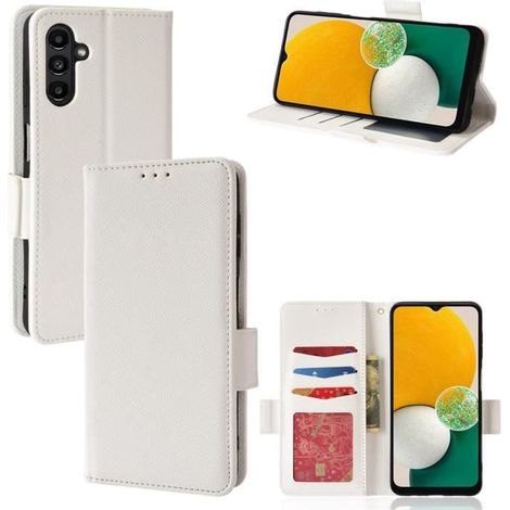 Housse Flip en PU Cuir blanc pour Samsung Galaxy A13 5G - Étui de Protection (1/4)