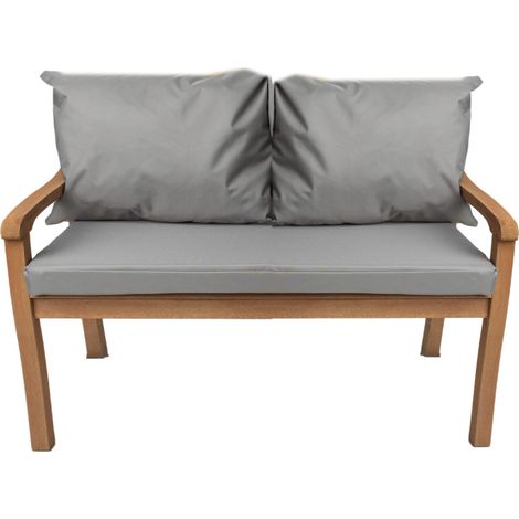 Coussin pour banc 130x60x7/2x50x56cm, Coussins pour Banquette 2 places de jardin Gris, Coussin extérieur, Coussins pour balancelle de jardin (1/5)