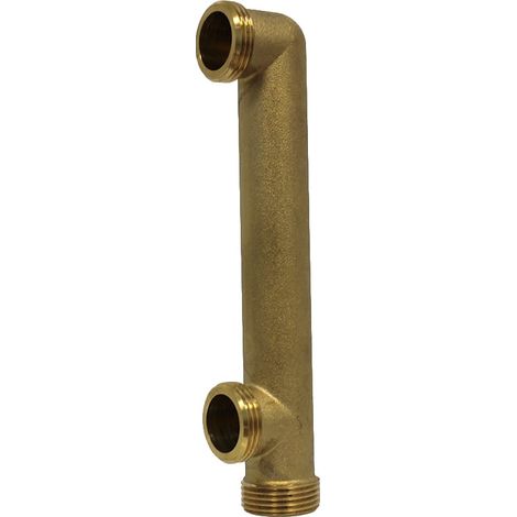 Collecteur coudé Nu Mâle/Mâle 3/4'' - 2 piquages - entraxe 120 mm - Arcanaute (1/5)