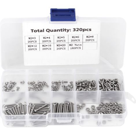 320-teiliges Set M2-Maschinenschrauben für Laptop/Festplatte/Tastatur/Handy/PC (1/5)