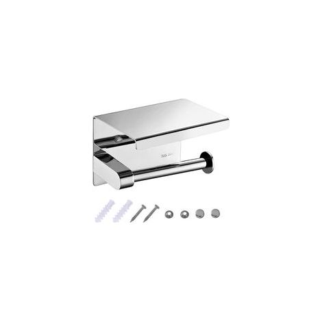 Porte Papier Toilette SUS304 Acier INOX Support Papier Rouleau Fixé au Mural Porte Rouleau Papier WC avec Etagère Porte-Papier Toilette Idéal pour Salle de Bain et Cuisine (1/5)