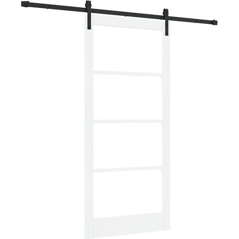 Maison Exclusive - Schiebetür ORKDAL Weiß 93 x 202 cm Massivholz